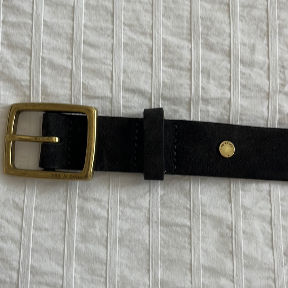 Rag & Bone black suede belt